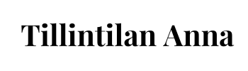 Logo Tillintilan Anna, musta teksti ja valkoinen pohja